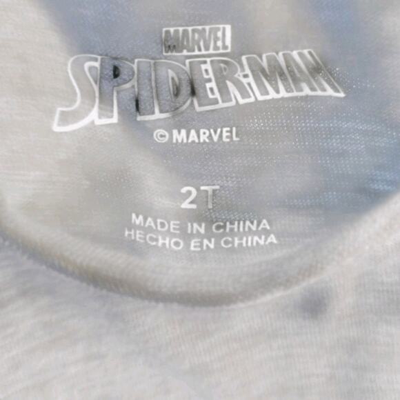 Spiderman Shirt & Pant Set SZ 2T Foil Shirt Matching Embroidered Sweatpants - Picture 4 of 4